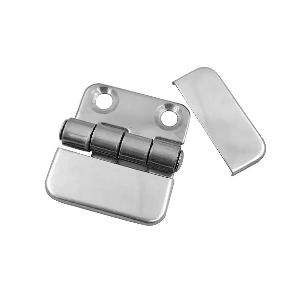 Dobradiça De 4 Furos Com Capa em Aço Inox 316 40 X 40 X 2 mm