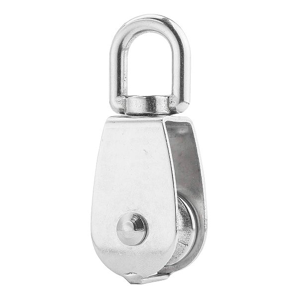 Moitão em Aço Inox Com Roldana Simples 15 mm Cabo 4 mm