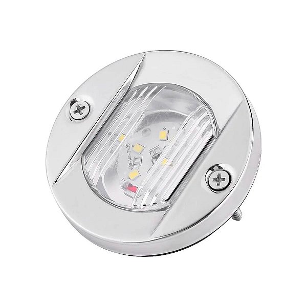 Luz De Alcançado Redonda Aço Inox Led Branco 2,2W 12V