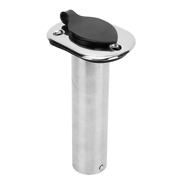 Porta Vara Reto 90º em Aço Inox com Tampa