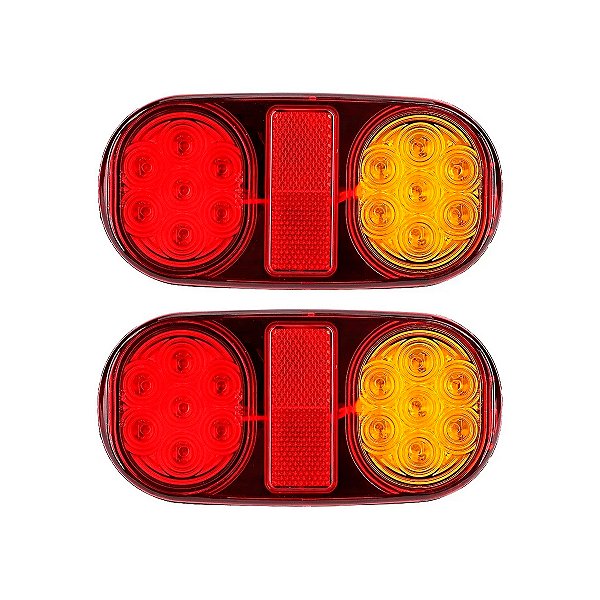 Par Lanterna para Carreta Rodoviária 7 LEDs 12-24V