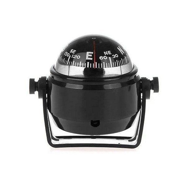 Bússola Náutica Preta P/ Barcos Lanchas Off-Road