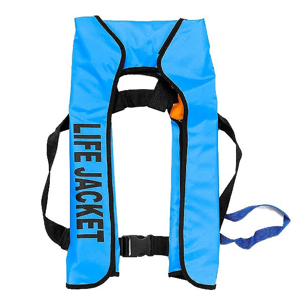 Colete Salva Vidas Inflável Homologado SOLAS Cor Azul