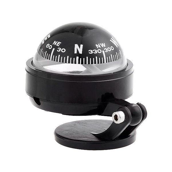 Bússola Náutica Sobrepor Em ABS Cor Preta