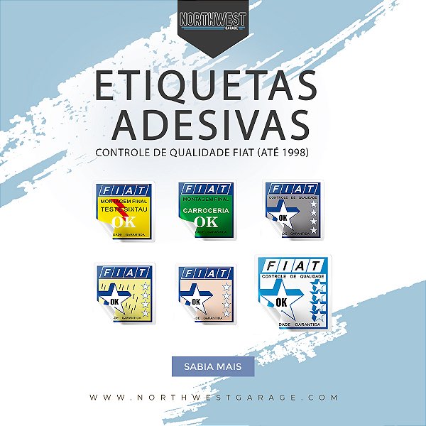 Etiquetas Adesivas Controle De Qualidade Fiat (até 1998)