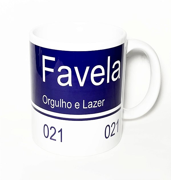 Caneca Favela Placa Carioca - Linha Casa laje021