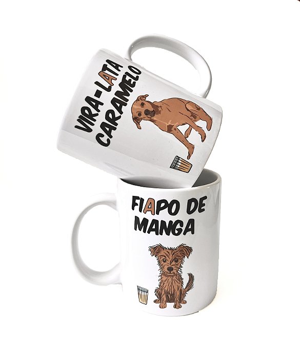Combo Linha Casa – Canecas Fiapo de Manga + Vira-Lata Caramelo