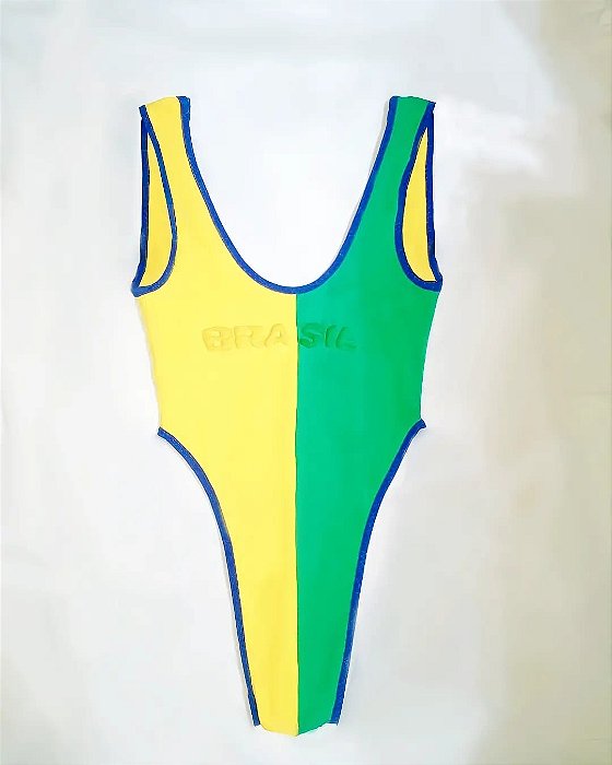 Maiô Body Brasil Asa Delta – Verde e Amarelo