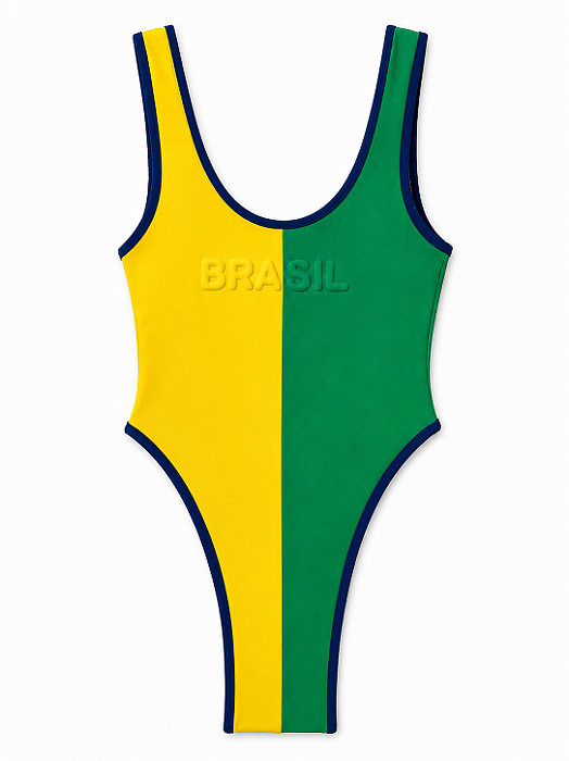 Maiô Body Brasil Asa Delta – Verde e Amarelo