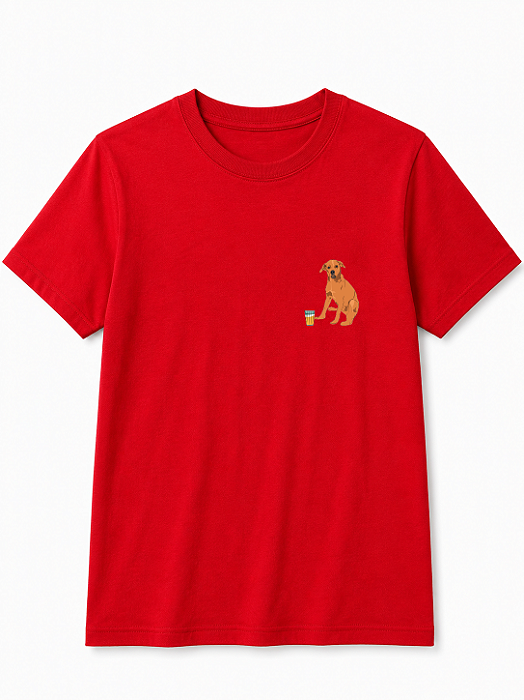 Camiseta Vira-Lata Caramelo com Cerveja