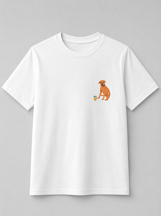 Camiseta Vira-Lata Caramelo com Cerveja