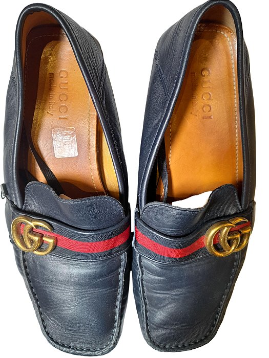 MOCASSIN GUCCI AZUL MARINHO 40