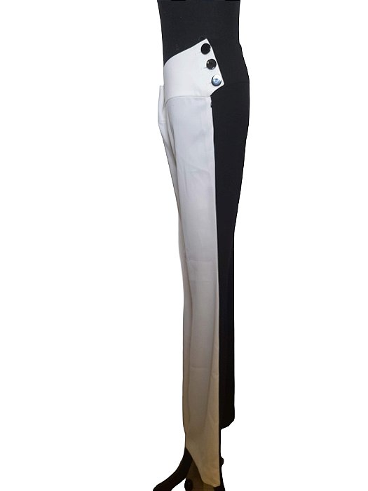 Calça Bob Store Alfaiataria Preto e Branco 38