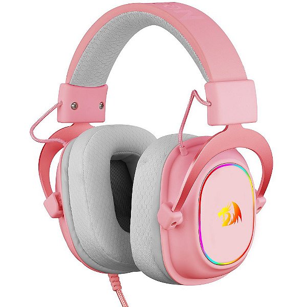 HEADSET GAMER ZEUS X ROSA RGB