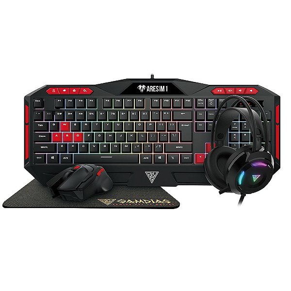 Kit Gamer Gamdias Combo 4 em 1 Poseidon M2