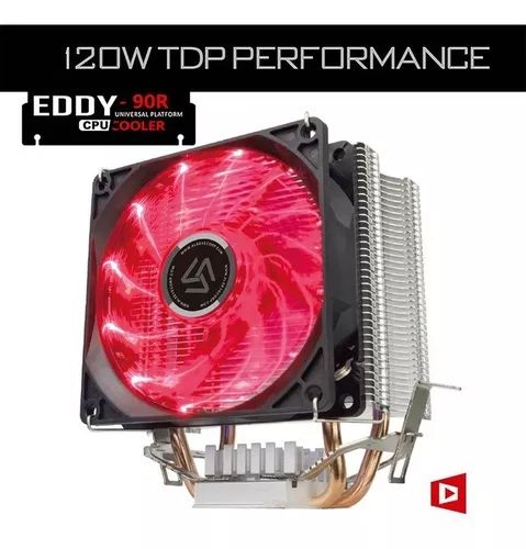 Cooler Cpu 2 Heatpipes P/ Intel - Amd Alseye Eddy-90r-OPEN BOX