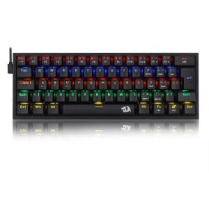 TECLADO MECANICO GAMER FIZZ RAINBOW PRETO SWITCH AZUL