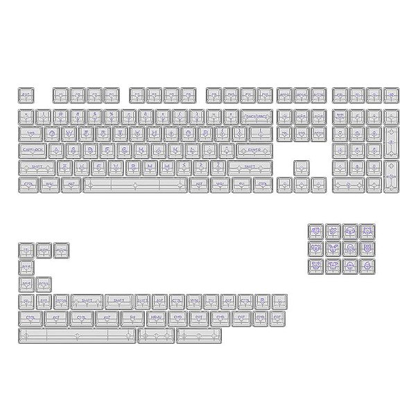 KEYCAPS PROFILE ASA PC MODELO CLEAR FULL TRANSPARENT ASA