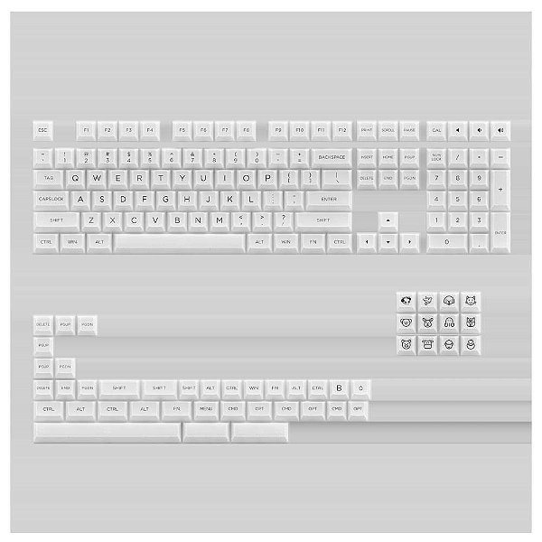 KEYCAPS  ASA PC MODELO CLEAR TRANSPARENT (WHITE) ASA