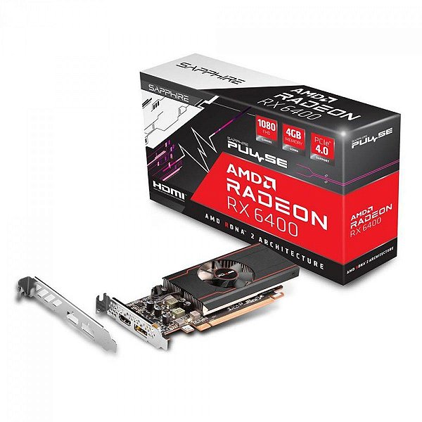 Placa de Vídeo Sapphire Pulse AMD Radeon RX 6400 4GB GDDR6