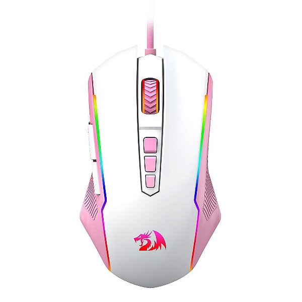 MOUSE RANGER BRANCO COM ROSA