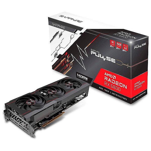 Placa de Vídeo RX 6800 Sapphire Radeon PULSE AMD Gaming 16GB