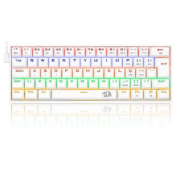 TECLADO GAMER MECANICO LAKSHMI WHT SWITCH AZUL ABNT2