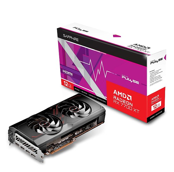 Placa de Vídeo Sapphire Pulse AMD Radeon RX 7700 XT 12GB