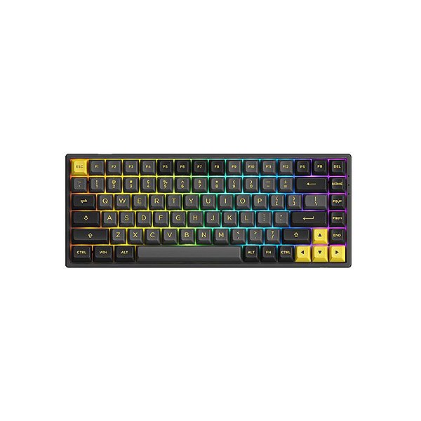 TECLADO AKKO 3084B PLUS PRETO E DOURADO