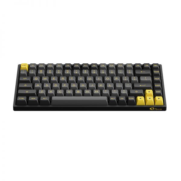 TECLADO AKKO 3084B PLUS PRETO E DOURADO