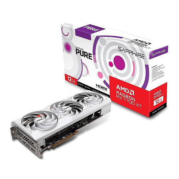 PLACA DE VIDEO SAPPHIRE RADEON RX 7700 XT PURE OC 12GB GDDR6