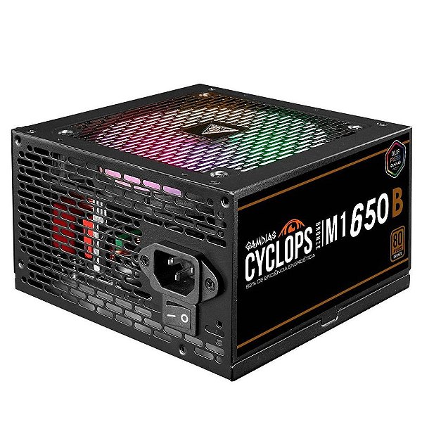 Fonte Gamer Gamdias Cyclops M1-650B Rgb 80 Plus Bronze Atx