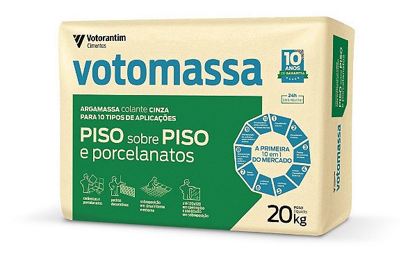 Argamassa Piso Sobre Piso Cinza (PSP) 20Kg Votorantim