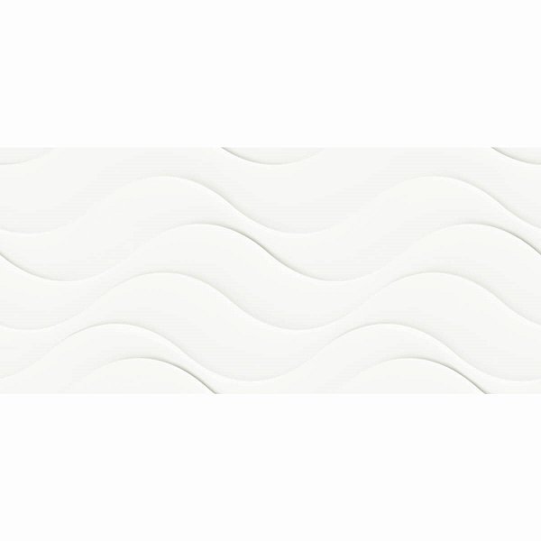 Azulejo Pisoforte 41 x 90 Solon White 3d Acetinado