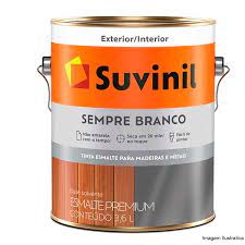 Tinta Esmalte Suvinil Sempre Branco Acetinado 3,6L/1L