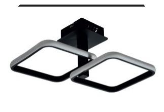Plafon Led ADN+ Vick 3 Preto 3000K 1739