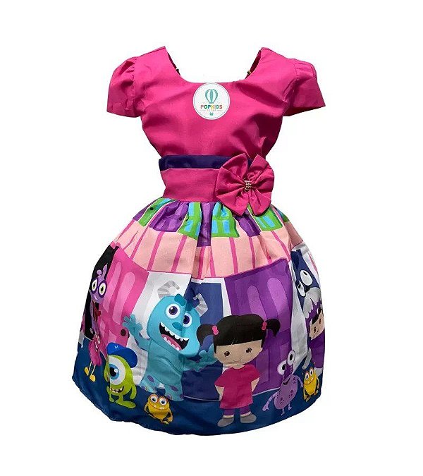 Vestido Temático Boo Monstros SA - Tam.P