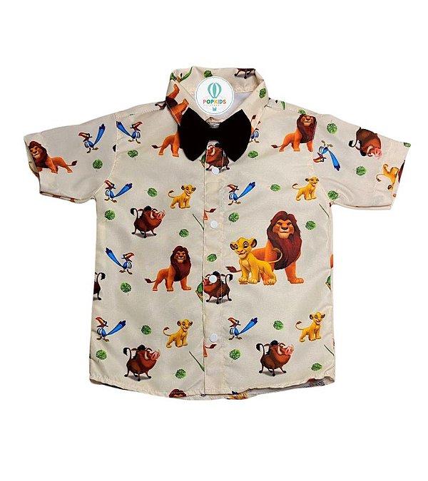Camisa Temática Rei Leão Tam.P (1-2 Anos)
