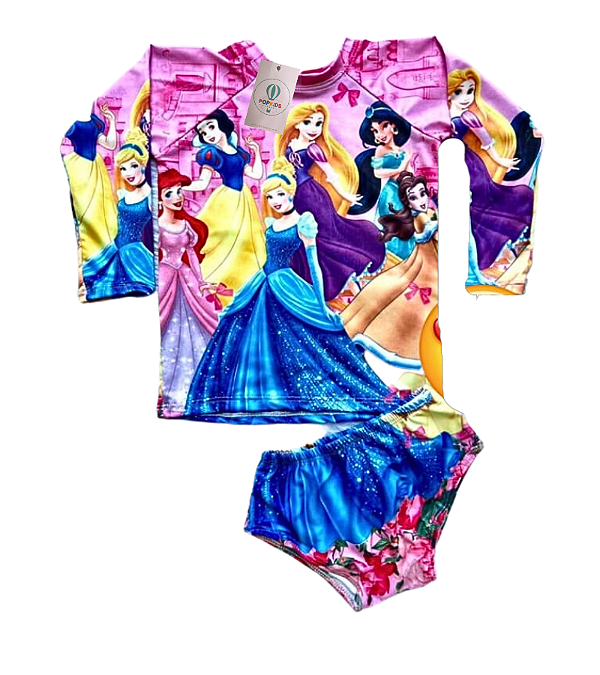 Conjunto Proteção Solar Princesas N 4-7 anos