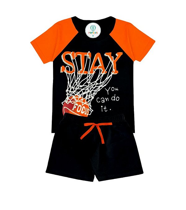 Conjunto Infantil Meia Malha/Moletinho Basquete Tam.4