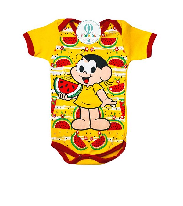 Body Temático Magali Amarelo com Melancia Tam.P