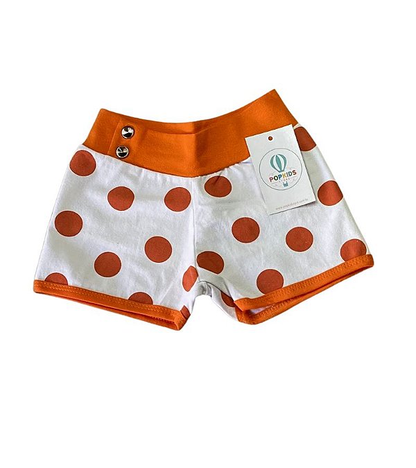 Shorts Estampa Bolas Laranja Tam.1