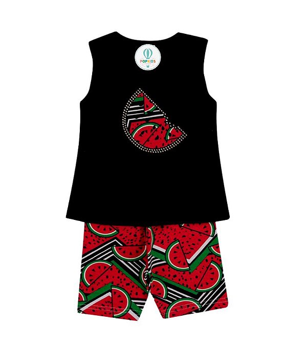 Conjunto Regata com Bermuda Melancia Tam.1