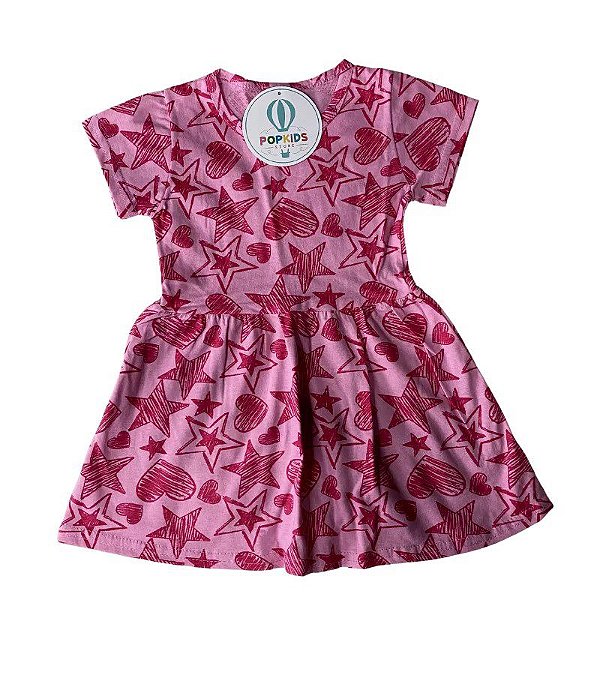 Vestido Estrela e Corações Tam.3