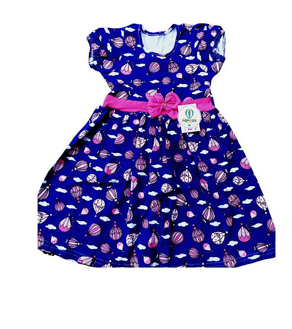 Vestido Infantil Estampado Balões Tam.6