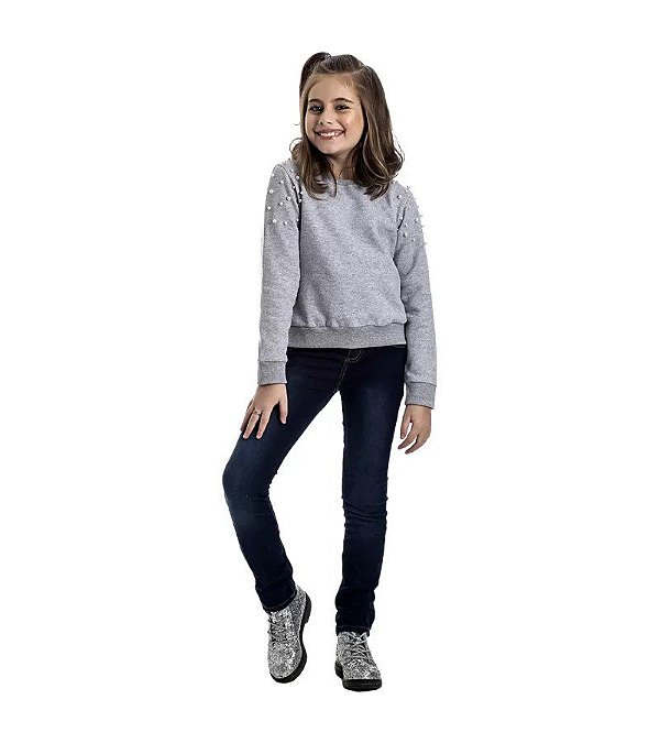 Moletom com Pérolas For Girl Tam.8 (veste 6)