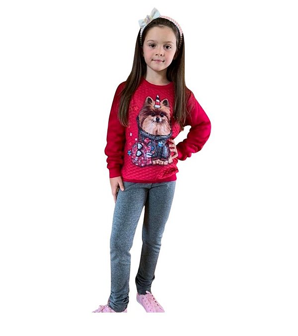 Conjunto Brandili Dog Pink Tam.4