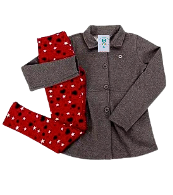 Conjunto Casaco Sobretudo com Legging Brandili Tam.4