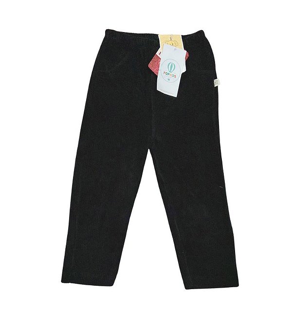 Calça Veludo Cotele Preto Pingo Lelê Tam.3