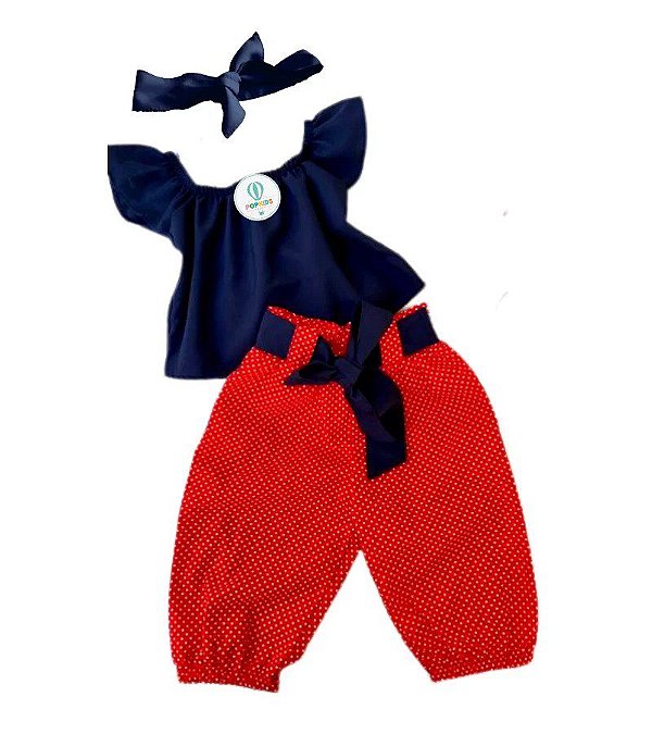 Conjunto  Blogueirinha Poá Tam.1-2